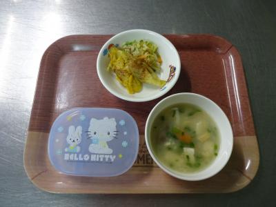 ちくわの二色揚げ☆和え物☆味噌汁