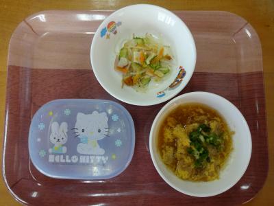 親子丼☆酢の物