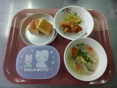鶏のレモン漬け☆和え物☆味噌汁★バナナケーキ