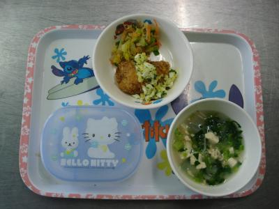 魚のフライ☆ごま和え☆味噌汁
