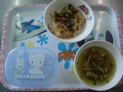 魚の香味焼き☆のり酢和え☆五目汁