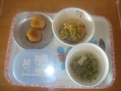 魚の甘酢漬け☆みそ汁★豆腐のみたらし団子