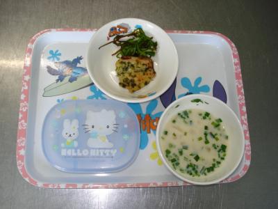 魚の味噌マヨネーズ焼き☆昆布和え☆ポテトスープ
