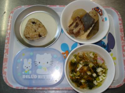 豚骨煮☆すまし汁★玄米おにぎり