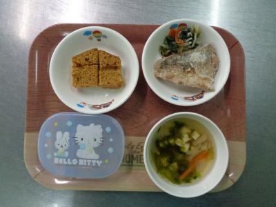 魚の竜田揚げ☆ナムル☆すまし汁★ふくれ菓子