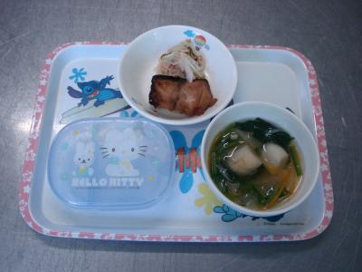 魚のみそ焼き☆酢の物☆すまし汁