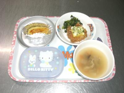 魚のフライ☆ごま和え☆のっぺい汁★スイートポテト