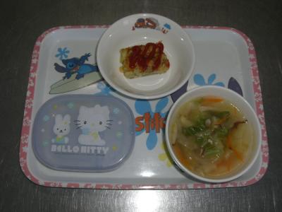 さつまいものオムレツ☆春雨スープ