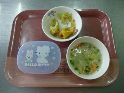 竹輪の二色揚げ☆和え物☆味噌汁